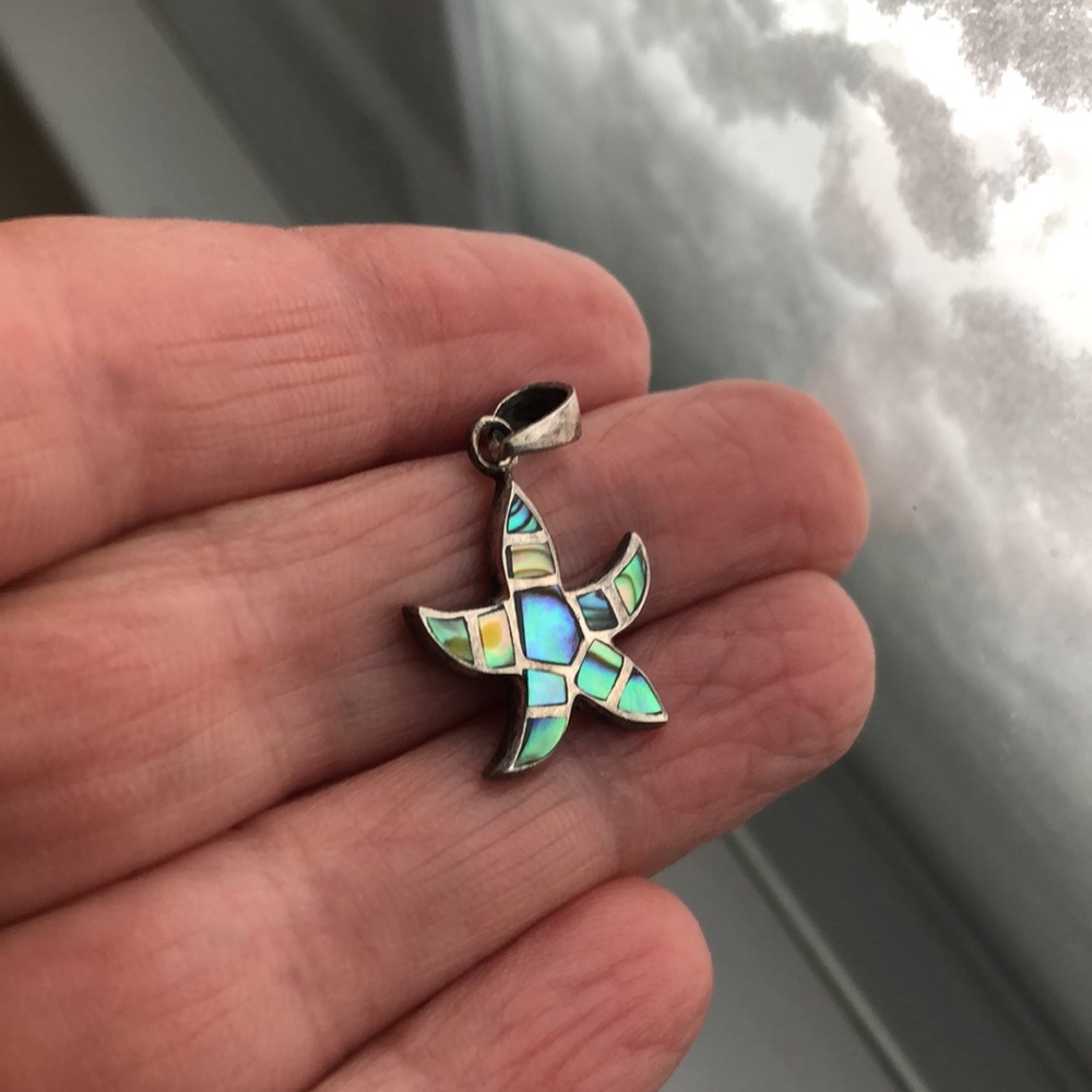 ✨Starfish pendant, Abalone & Silver
